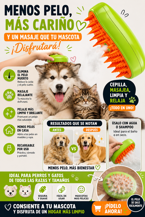 Cepillo De Vapor Para Mascotas